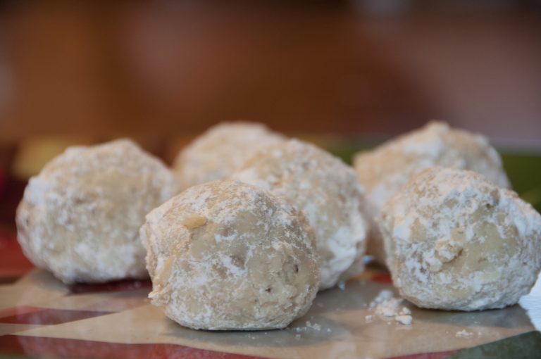 Walnut Snowball Cookies Wishes And Dishes