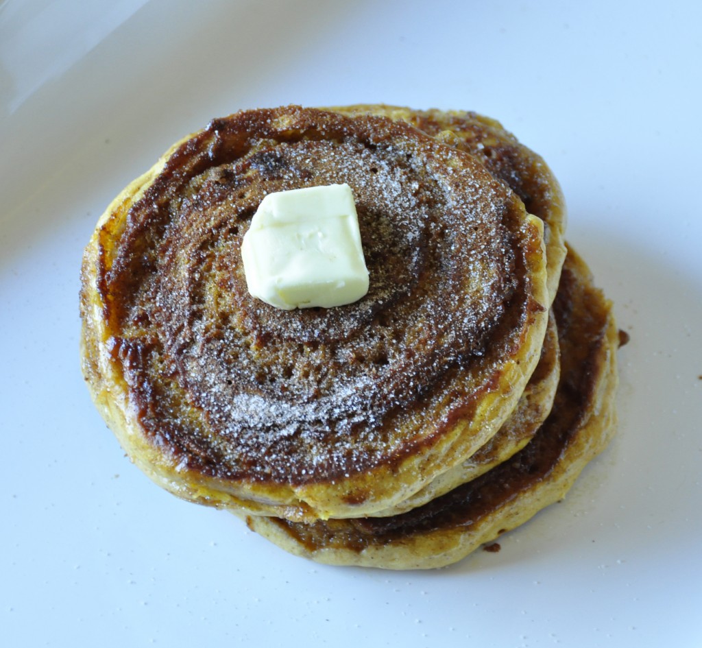 Cinnamon Swirl Pumpkin Pancakes