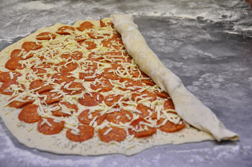 Pepperoni Pizza Bread made at Russo's Clubhouse Pizza in Greece, New York on Long Pond Road.