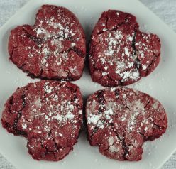 The best Valentine's Day Red Velvet Crinkle Cookies recipe that is perfect for Valentine's day or Christmas dessert