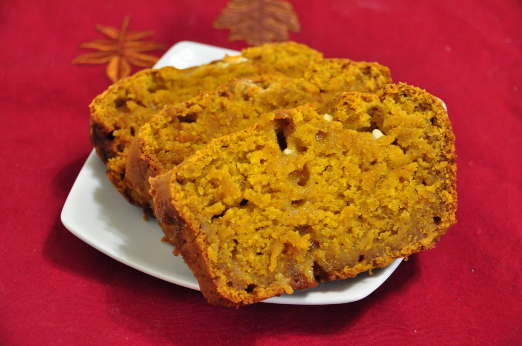 White Chocolate Chip Pumpkin Bread