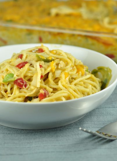 Pioneer Woman Chicken Spaghetti with Peppers and Pimentos