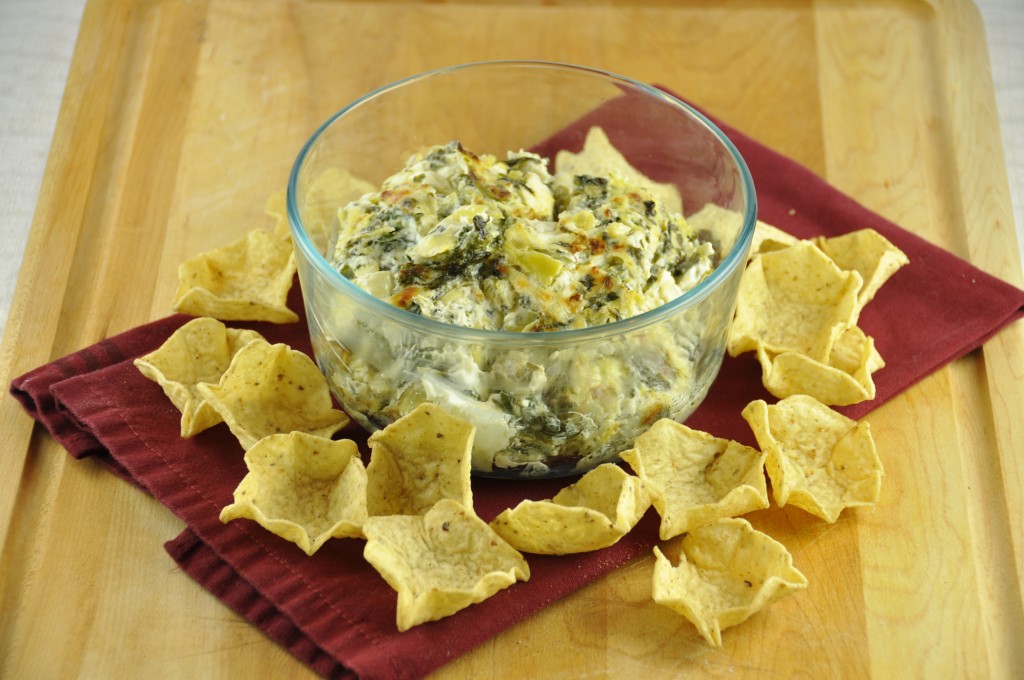 Cheesy Baked Spinach Artichoke Dip Recipe.  Great for the holidays!