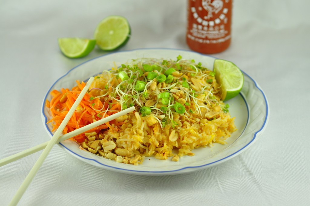 Chicken Pad Thai recipe in chili sauce that is just as good as take-out or what you order at the Asian restaurants!