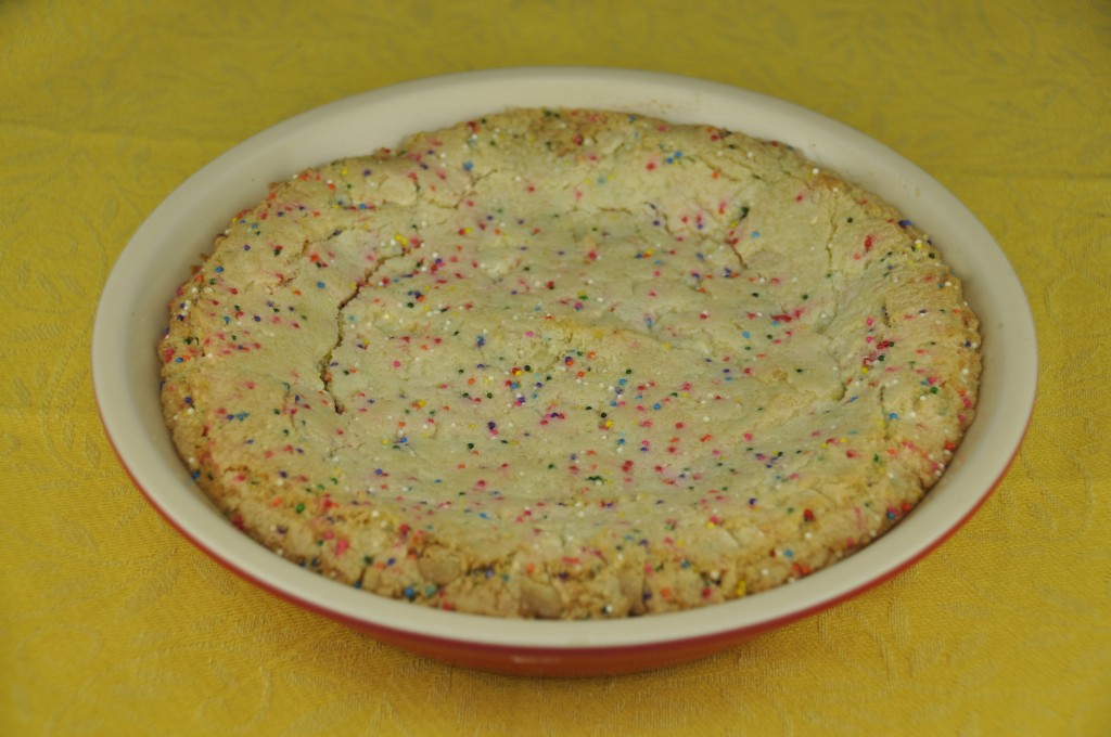 White Chocolate Confetti Cookie Pie