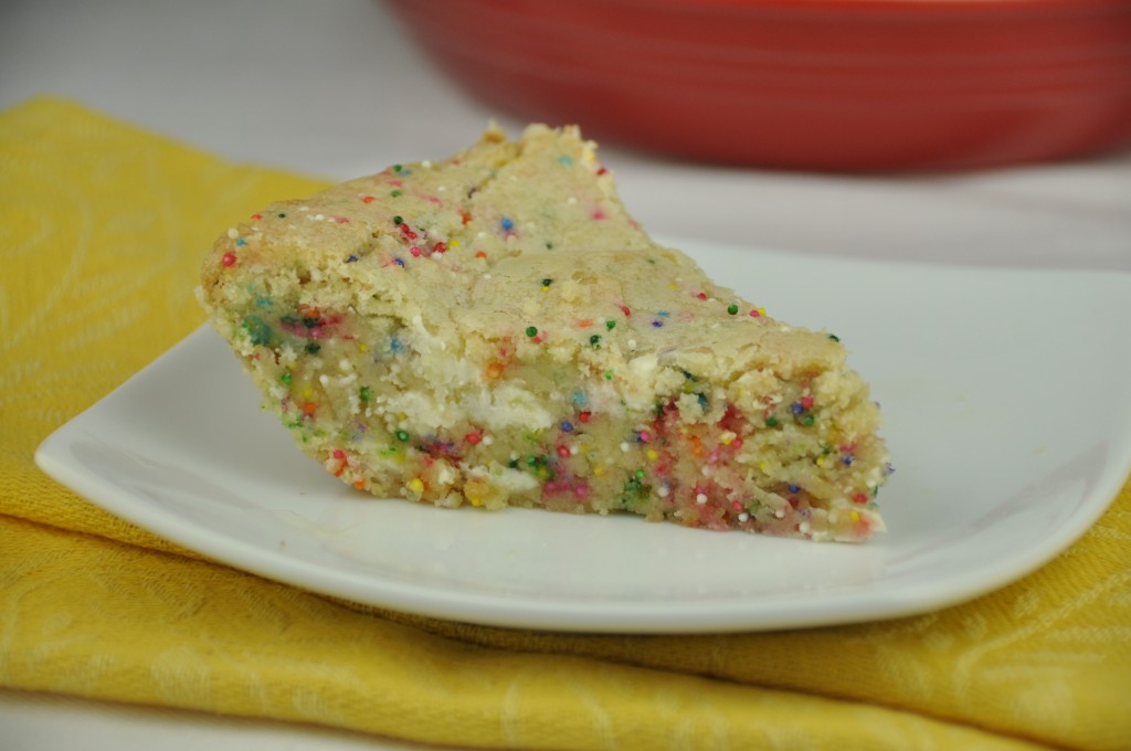 White Chocolate Confetti Cookie Pie