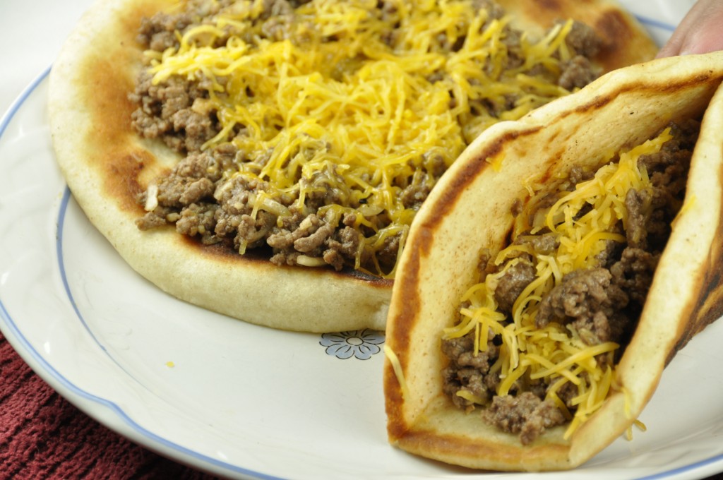 Cheeseburger Flatbread Melts recipe is an easy variation of tacos and sloppy joes combined into one. These are very kid-friendly!