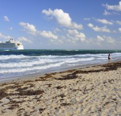 Ft. Lauderdale beach waving "goodbye" to Allure of the Seas