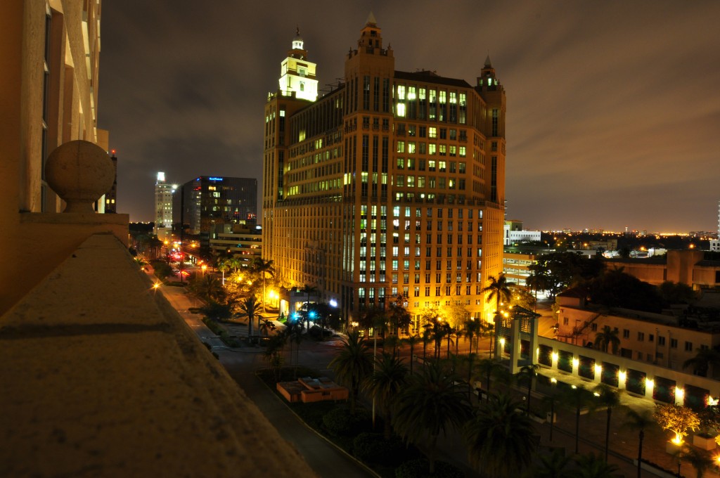 Miami. The view in Coral Gables from our hotel (Hyatt Regency)