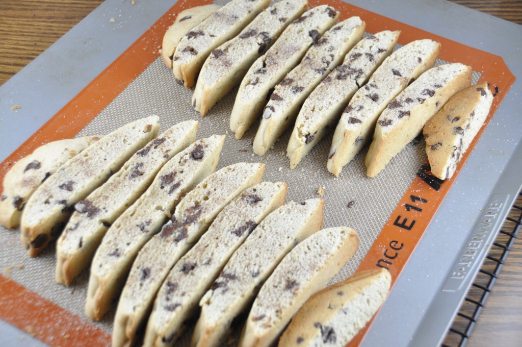 Chocolate Chip Almond Mandel Bread. A Jewish tradition for passover that's similar to biscotti!
