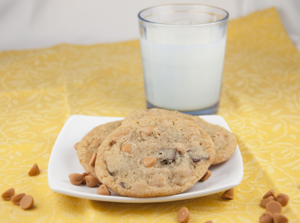 One Bowl Butterscotch Chocolate Chunk Cookies. Easy and made in one bowl!