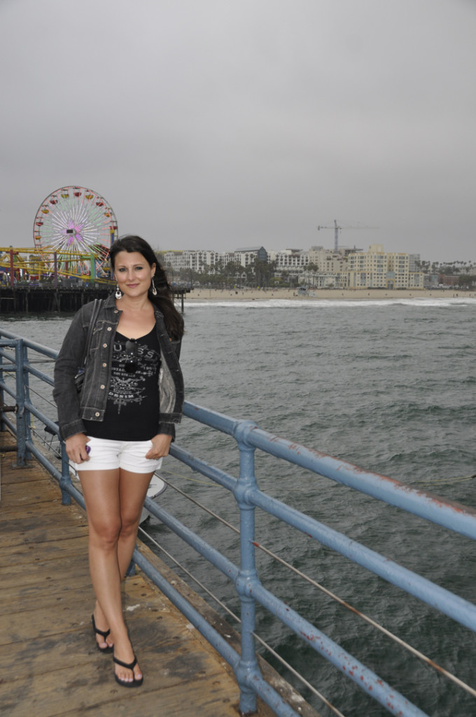 Visiting the Santa Monica Pier on vacation in California