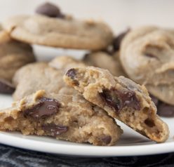 Healthy Almond Butter Chocolate Chip Cookies {Gluten-Free}