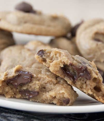 Healthy Almond Butter Chocolate Chip Cookies {Gluten-Free}