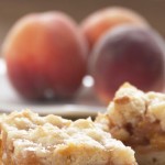 Easy Peach Crumb Bars recipe made with fresh peaches from my peach tree and made into the best summer dessert bars ever!