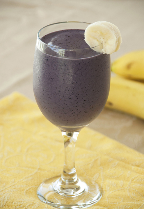 Blueberry Banana Almond Smoothie Recipe made with Almond Butter