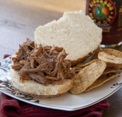 Crock Pot Root Beer Pulled Pork Recipe made in the slow cooker.
