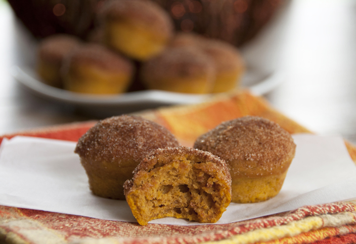 Cinnamon Sugar Mini Pumpkin Donut Muffins Recipe
