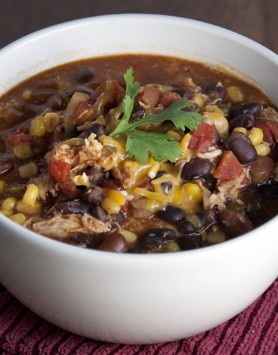 Crock Pot Chicken Taco Soup Recipe (Easy Post Trick-Or-Treating Meal!)