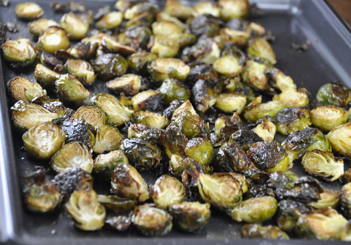 These roasted brussels sprouts are the perfect holiday side dish recipe - simply seasoned with salt, pepper, lemon juice and olive oil, then slow-roasted in a very hot oven until nice and crispy.