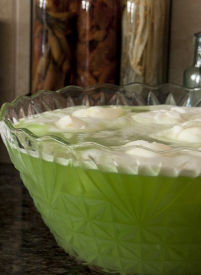 Grinch Lime Sherbet Christmas Punch that is the most beautiful, festive green for the holidays!