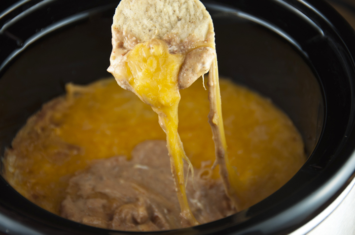 Crock Pot Cheesy Bean Dip