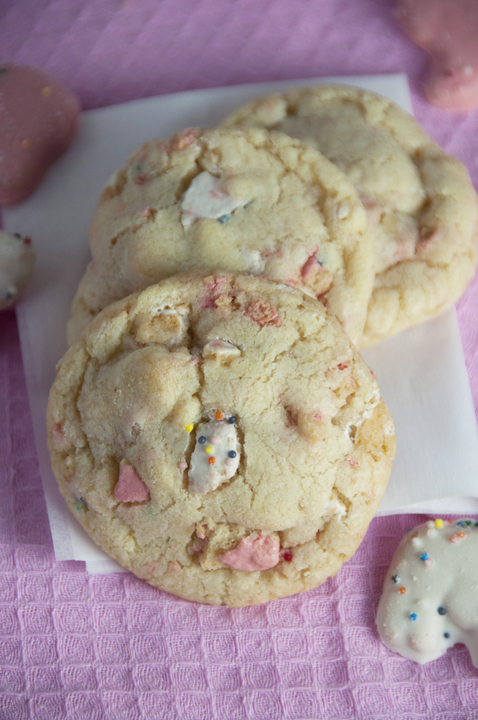 Frosted Animal Chunk Cookies Circus Animal Cookies Recipe with sugar cookies as the base