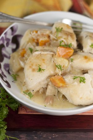 Crock Pot Chicken and Dumplings | Wishes and Dishes