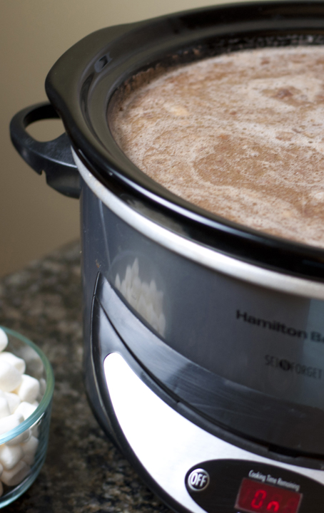 Creamy Crock Pot Hot Chocolate recipe that is easy to make and perfect drink for the winter holidays.