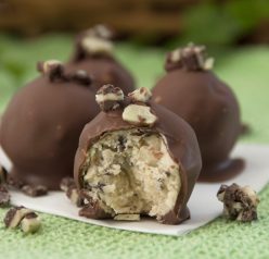 Andes Mint Cookie Dough Truffles Recipe for St. Patrick's Day or Christmas www.wishesndishes.com