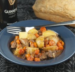 Guinness Irish Beef Stew Recipe for St. Patrick's Day www.wishesndishes.com