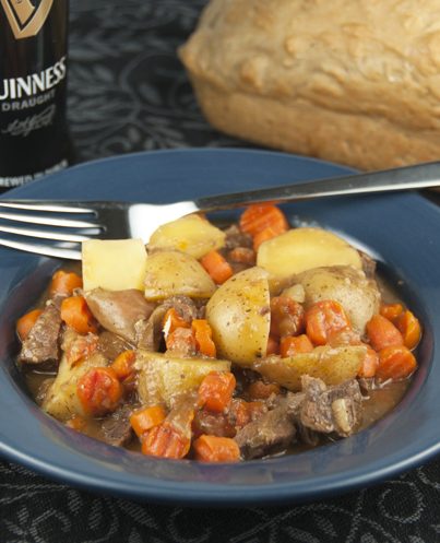 Guinness Irish Beef Stew Recipe for St. Patrick's Day www.wishesndishes.com