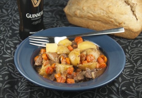 Guinness Irish Beef Stew Recipe for St. Patrick's Day www.wishesndishes.com