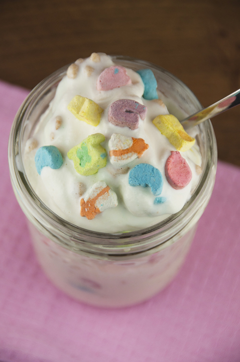 Lucky Charms Blizzard Ice Cream dessert recipe. Great for St. Patrick's day or any occasion!
