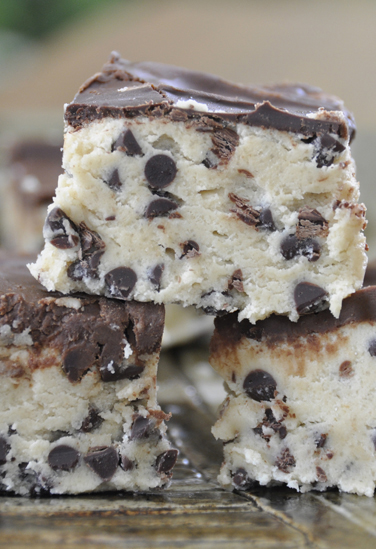Chocolate Chip Cookie Dough Bars recipe make for an easy dessert. They are no bake and contain no eggs!