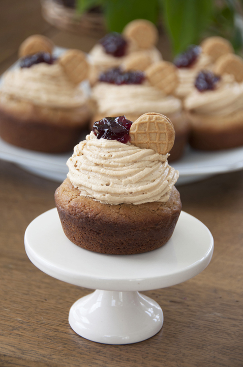 Giant Peanut Butter and Jelly Cookie Cups dessert recipe for the PB&J lover.