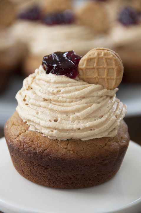 Giant Peanut Butter and Jelly Cookie Cups | Wishes and Dishes