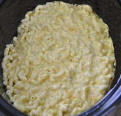 Creamy Crock Pot Macaroni and Cheese recipe makes for the perfect side dish, party appetizer, or slow cooker dish to bring to a potluck! Great for summer when you don't want to heat up your kitchen.