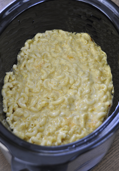 Creamy Crock Pot Macaroni and Cheese recipe makes for the perfect side dish, party appetizer, or slow cooker dish to bring to a potluck! Great for summer when you don't want to heat up your kitchen.