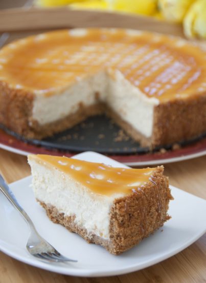 This recipe for decadent Caramel Macchiato Cheesecake is a treat you don’t want to miss! A caramel macchiato drink turned into the best cheesecake ever.