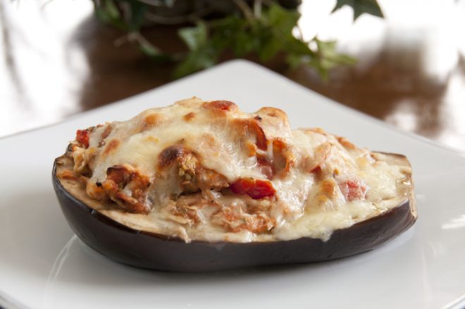 Grilled Stuffed Eggplant Boats | Wishes and Dishes