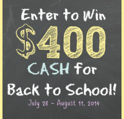 Back to School Cash Giveaway