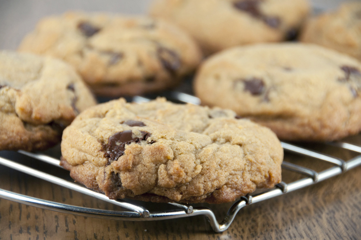Get fresh bakery style chocolate chip cookies right at home with this quick and easy recipe. This is the best ever thick chocolate chip cookie recipe and will become your favorite!