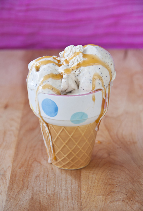 Have your iced coffee and your ice cream in one amazing dessert! Caramel Macchiato Soft Serve Ice Cream is an ice cream lover's delight.