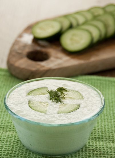 An easy recipe for homemade Tzatziki sauce, otherwise known as Greek cucumber yogurt dip.