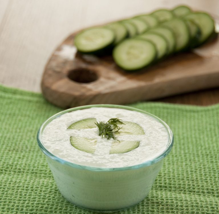 An easy recipe for homemade Tzatziki sauce, otherwise known as Greek cucumber yogurt dip.