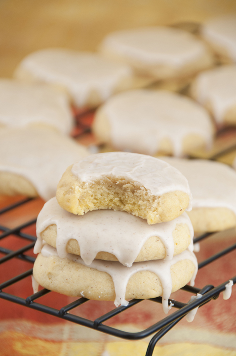 These perfectly soft pumpkin sugar cookies for a Fall dessert recipe spiced up with some pumpkin spice and topped off with an irresistible glaze!