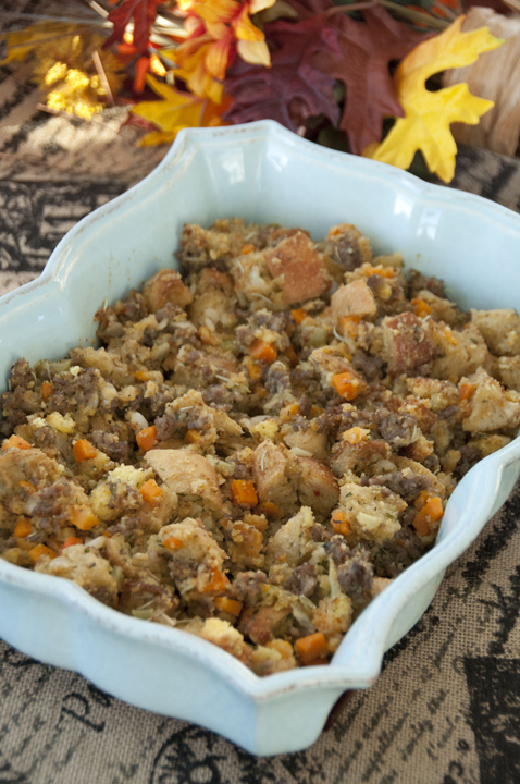Whether you call it "dressing" or "stuffing", this will be the best you have ever had.  Cornbread stuffing with delicious seasonings is a Southern favorite and nice change from more traditional white-bread stuffing.