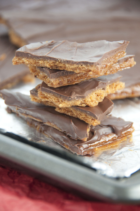  This recipe for graham cracker toffee is super easy to make and delicious. This will become a new holiday dessert tradition in my house!