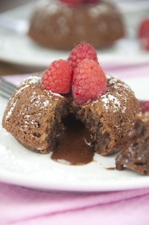 Easy Molten Chocolate Lava Cakes with a rich, gooey filling for a date night dessert.